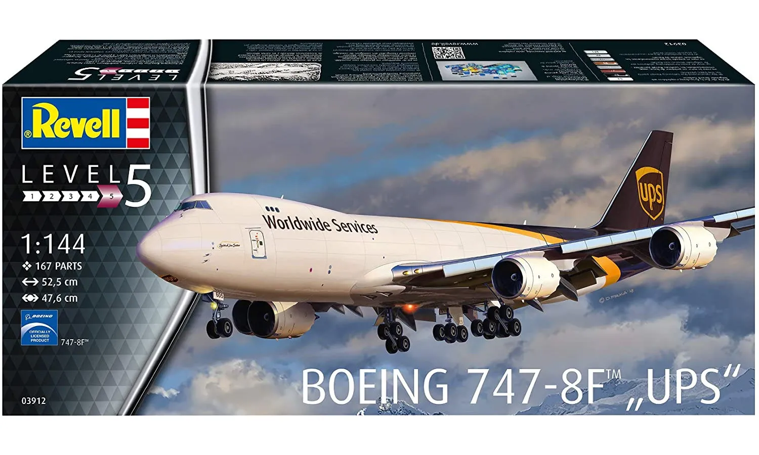 Revell 03912 - Modellbausatz - Boeing 747-8F, UPS Paketdienst