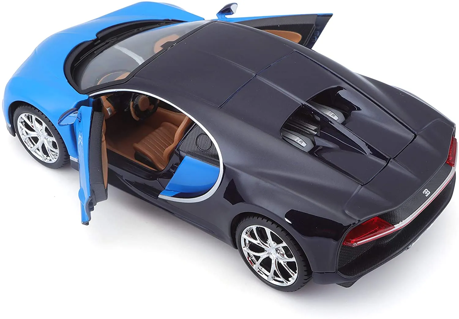 Maisto 31514 - Modellauto - Bugatti Chiron (schwarz-blau, Maßstab 1:24)