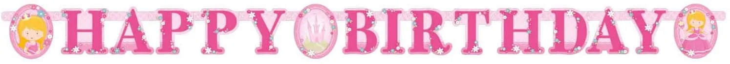 Amscan Prinzessin - großes Kindergeburtstags-Set III (77-teilig)