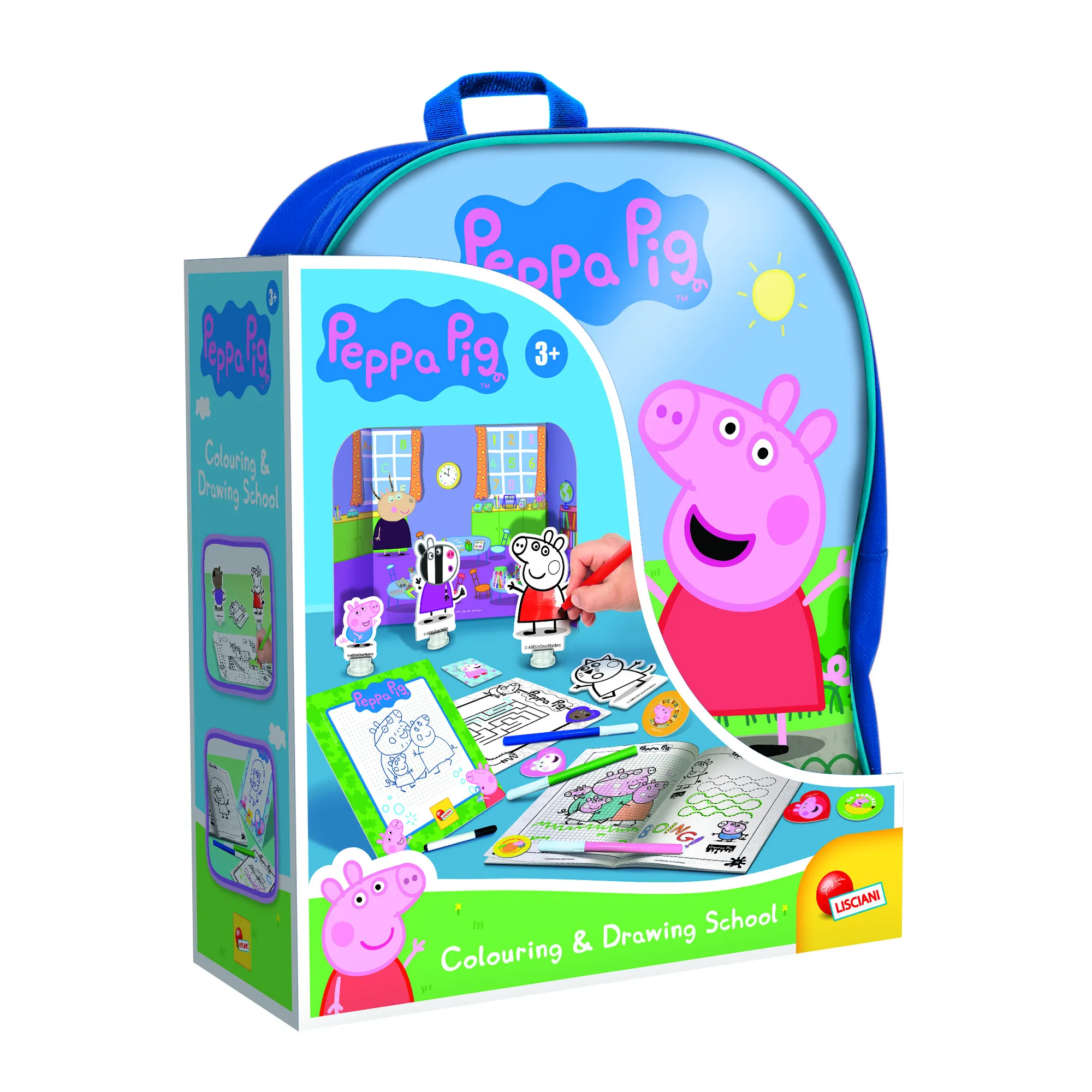 Lisciani 95841 - Peppa Wutz Mal- und Zeichenschule mit Rucksack