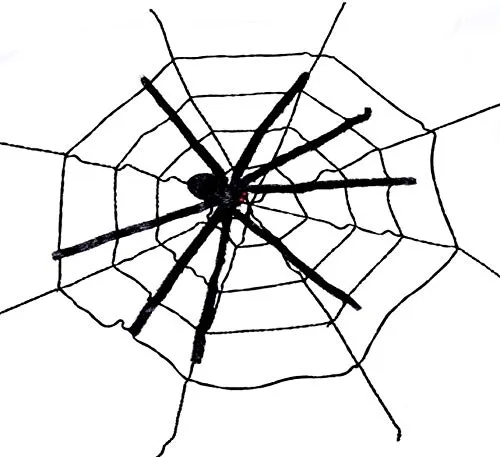 Halloween Spinne im Netz mit Funktion (1,35 Meter)