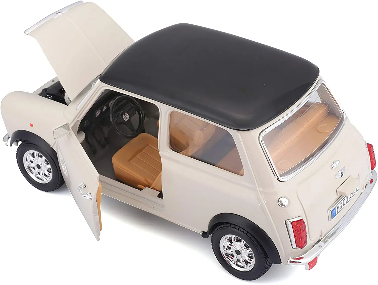 Bburago 18-12036 - Modellauto - Mini Cooper 1969 (beige, Maßstab 1:16)