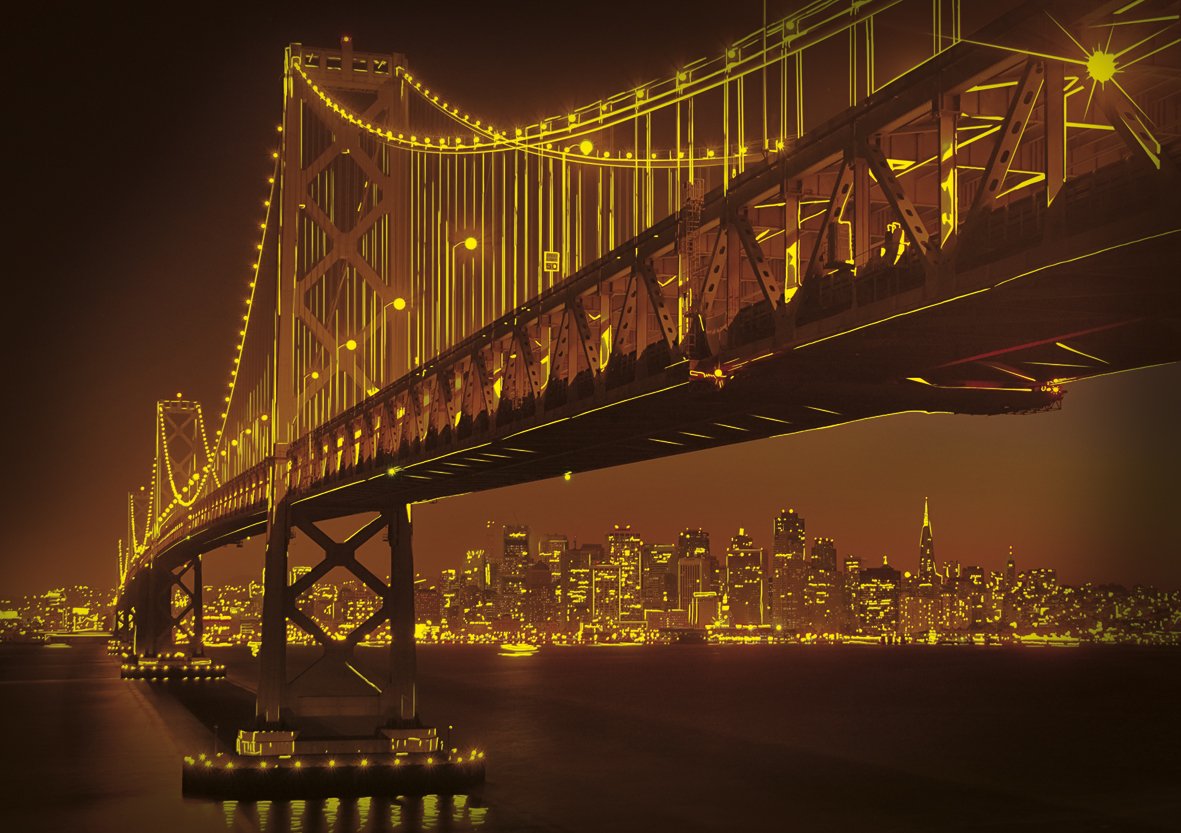 Clementoni High Quality Collection Puzzle San Francisco 1000 Teile floureszierend 