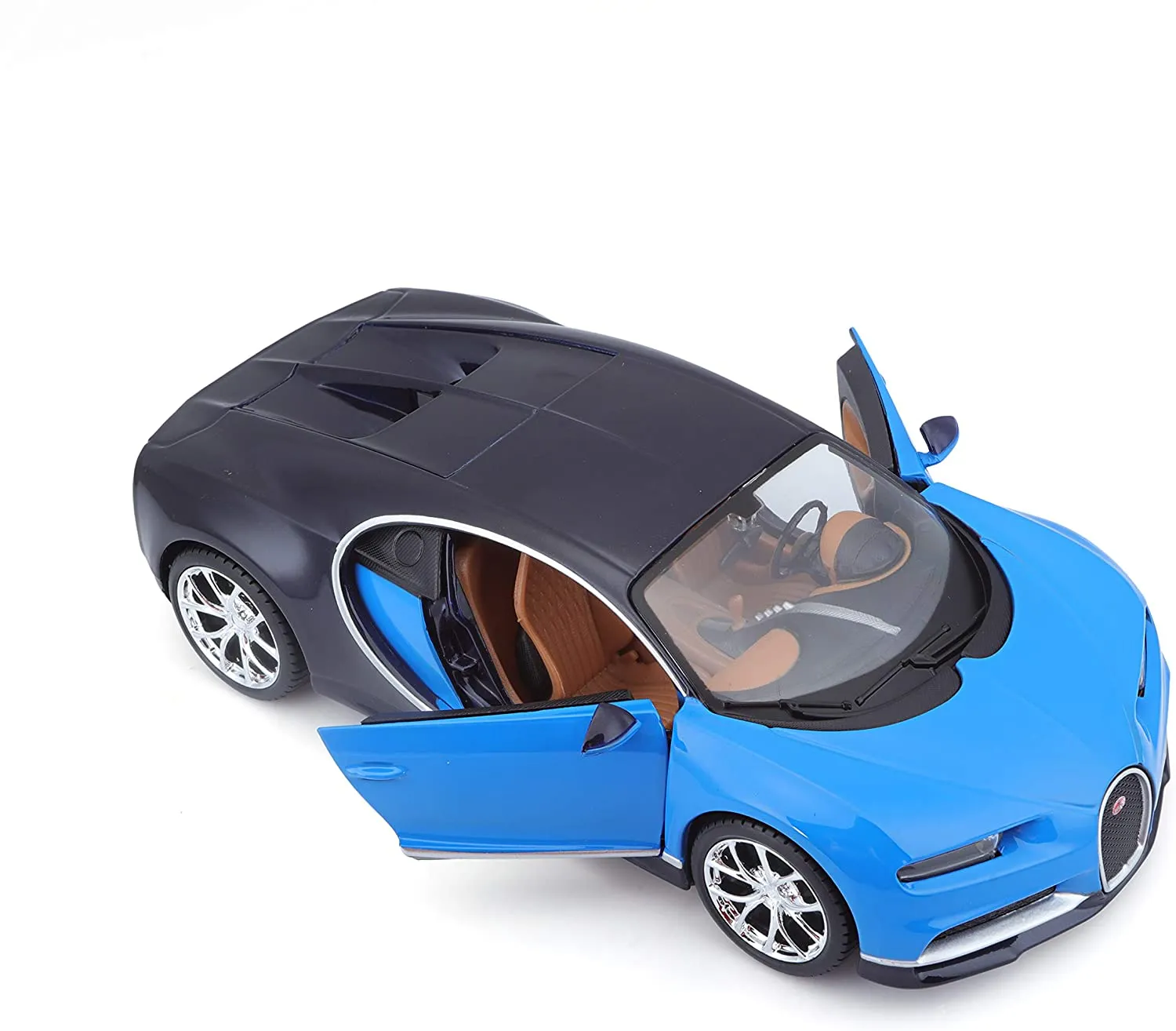 Maisto 31514 - Modellauto - Bugatti Chiron (schwarz-blau, Maßstab 1:24)