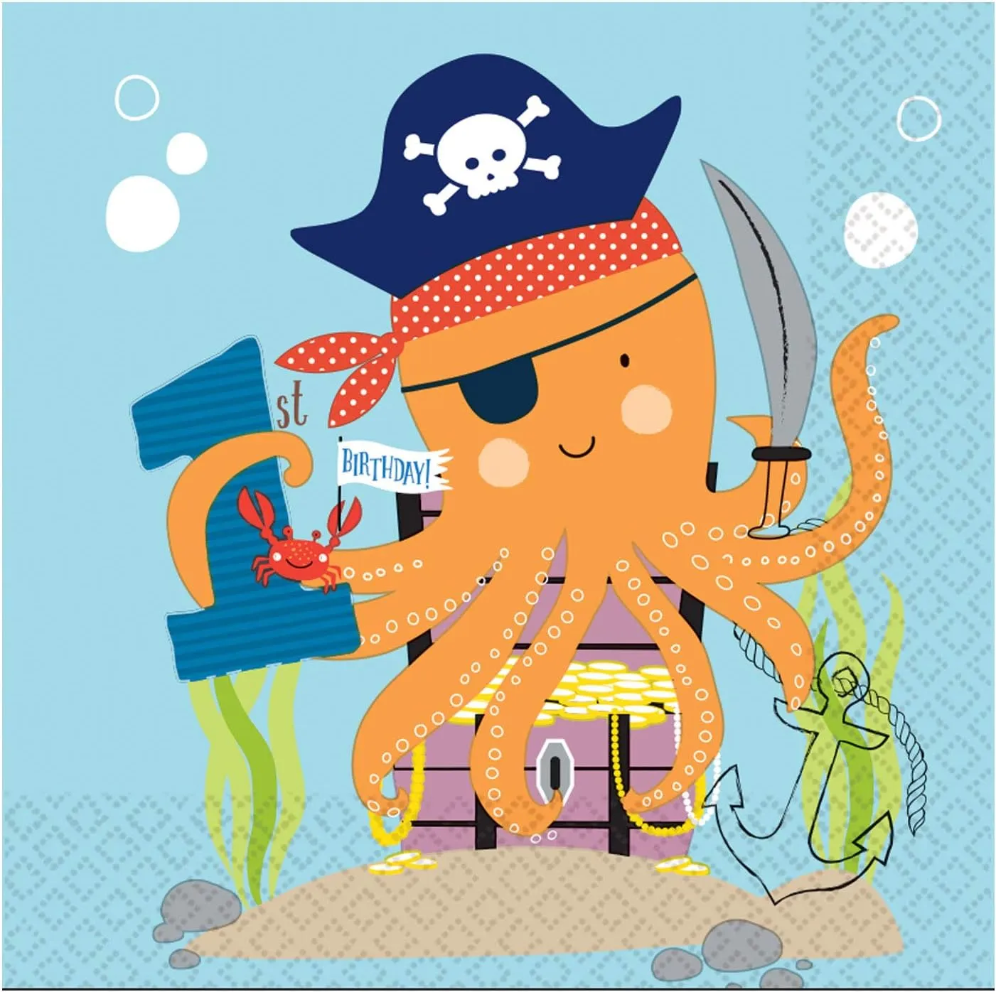 Ahoi, Happy Birthday - Kindergeburtstags-Set (65-teilig)