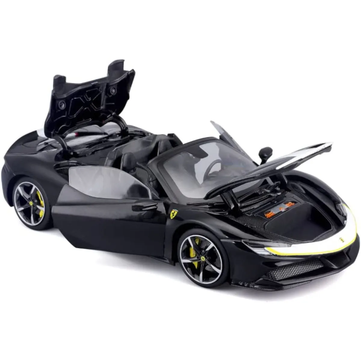 Bburago 18-16910 - Modellauto - Ferrari Signature SF90 Spider (schwarz, Maßstab 1:18)