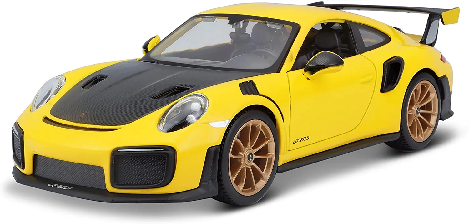 Maisto 31523 - Modellauto - Porsche 911 GT2 RS (gelb-schwarz, Maßstab 1:24)
