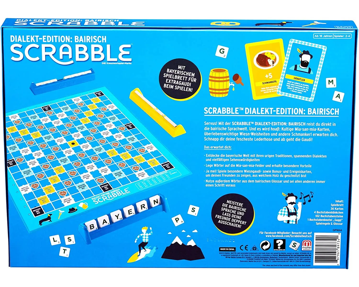 Mattel - Scrabble - Dialekt-Edition: Bairisch