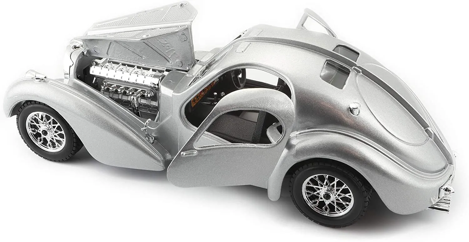 Bburago 18-22092 - Modellauto -  Bugatti Atlantic (silber, Maßstab 1:24) 
