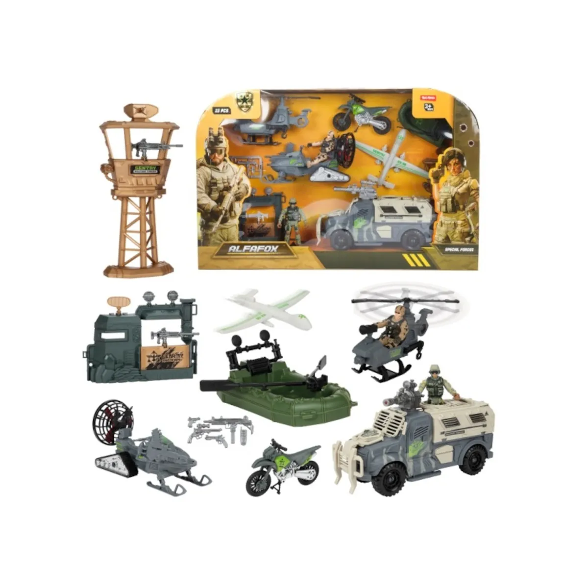 Toi-Toys 39953A - ALFAFOX Militär Spielset XL