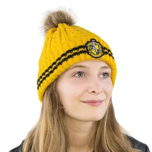 Harry Potter Beanie mit Pom-Pom - Hufflepuff