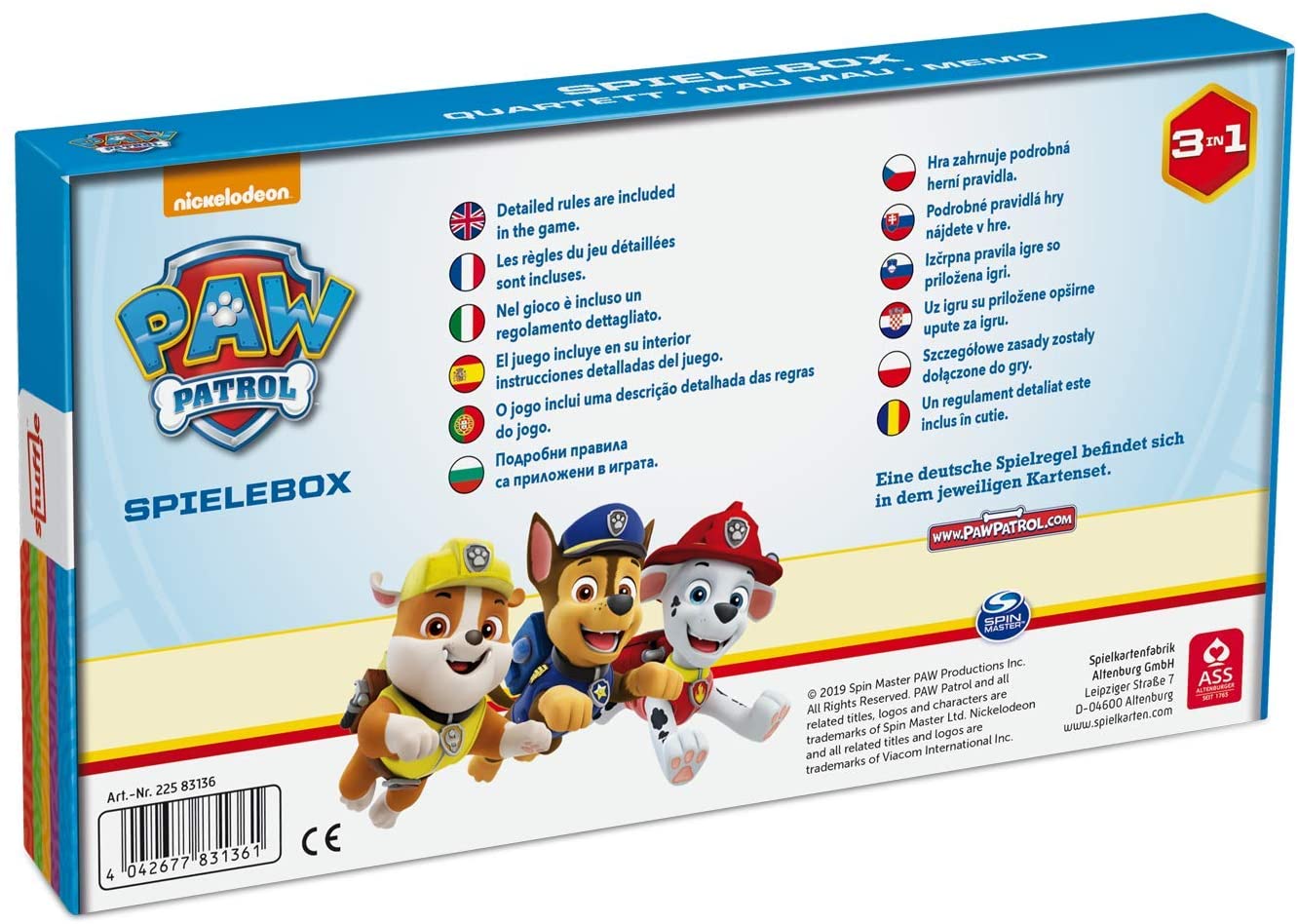Paw Patrol Bundle: Spielesammlung + Spielebox