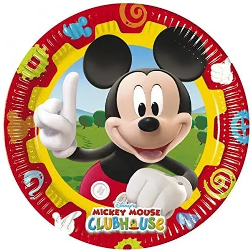 Procos - Micky Maus Clubhouse  - Pappteller (Ø23cm, 8 Stück)