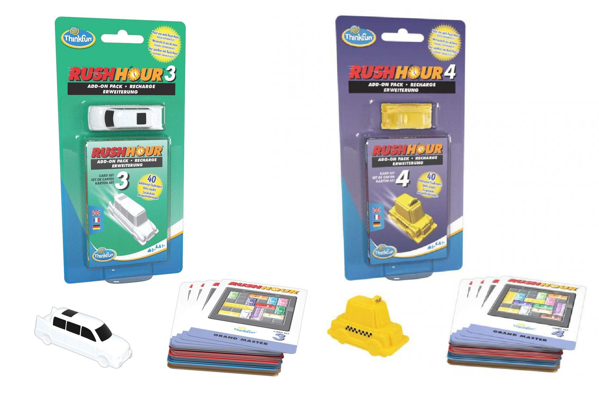 ThinkFun - Spiele-Erweiterungen - Rush Hour 3 & 4