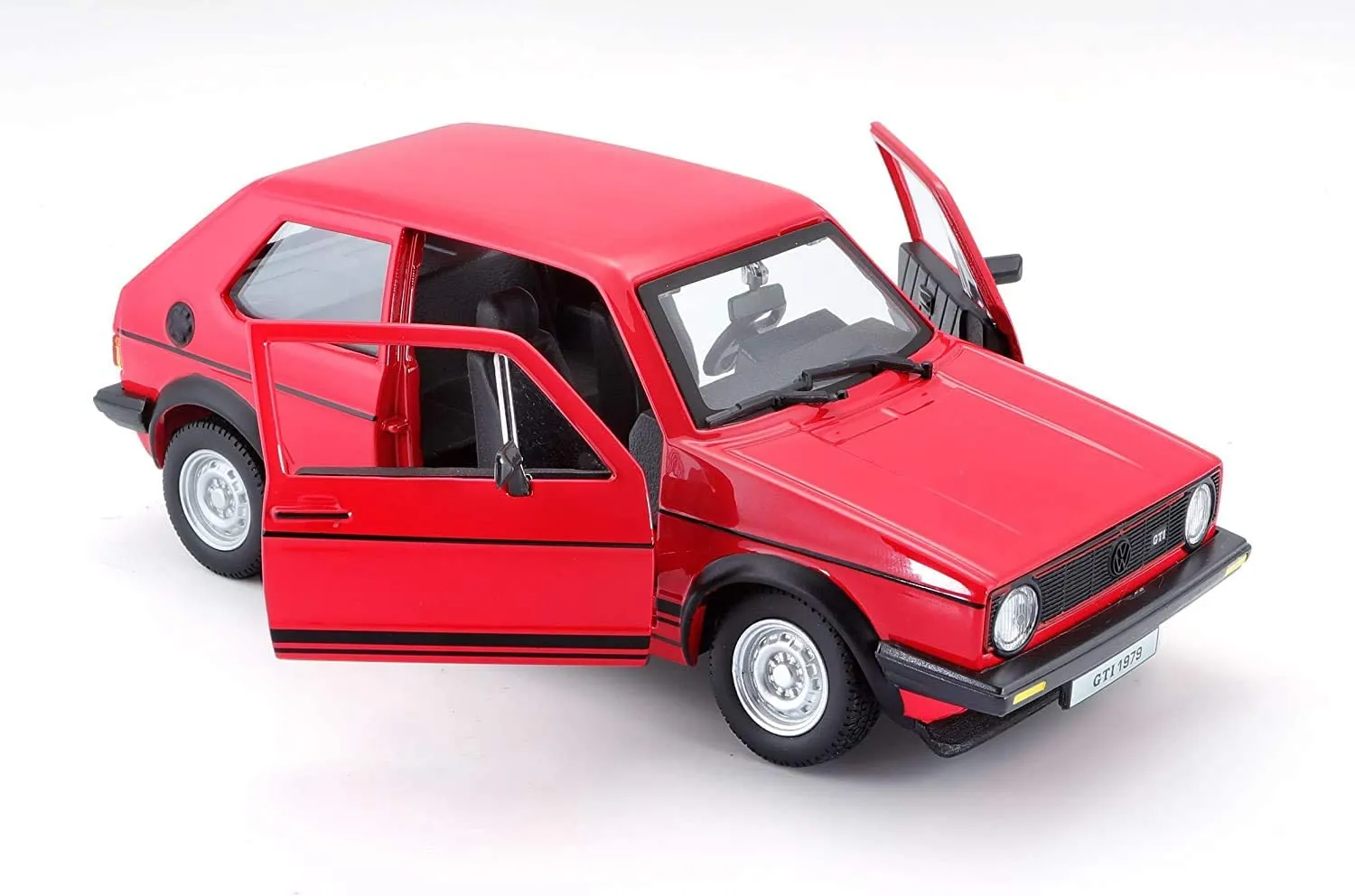 Bburago 18-21089 - Modellauto - VW Golf 1 GTI 1979 (rot, Maßstab 1:24)