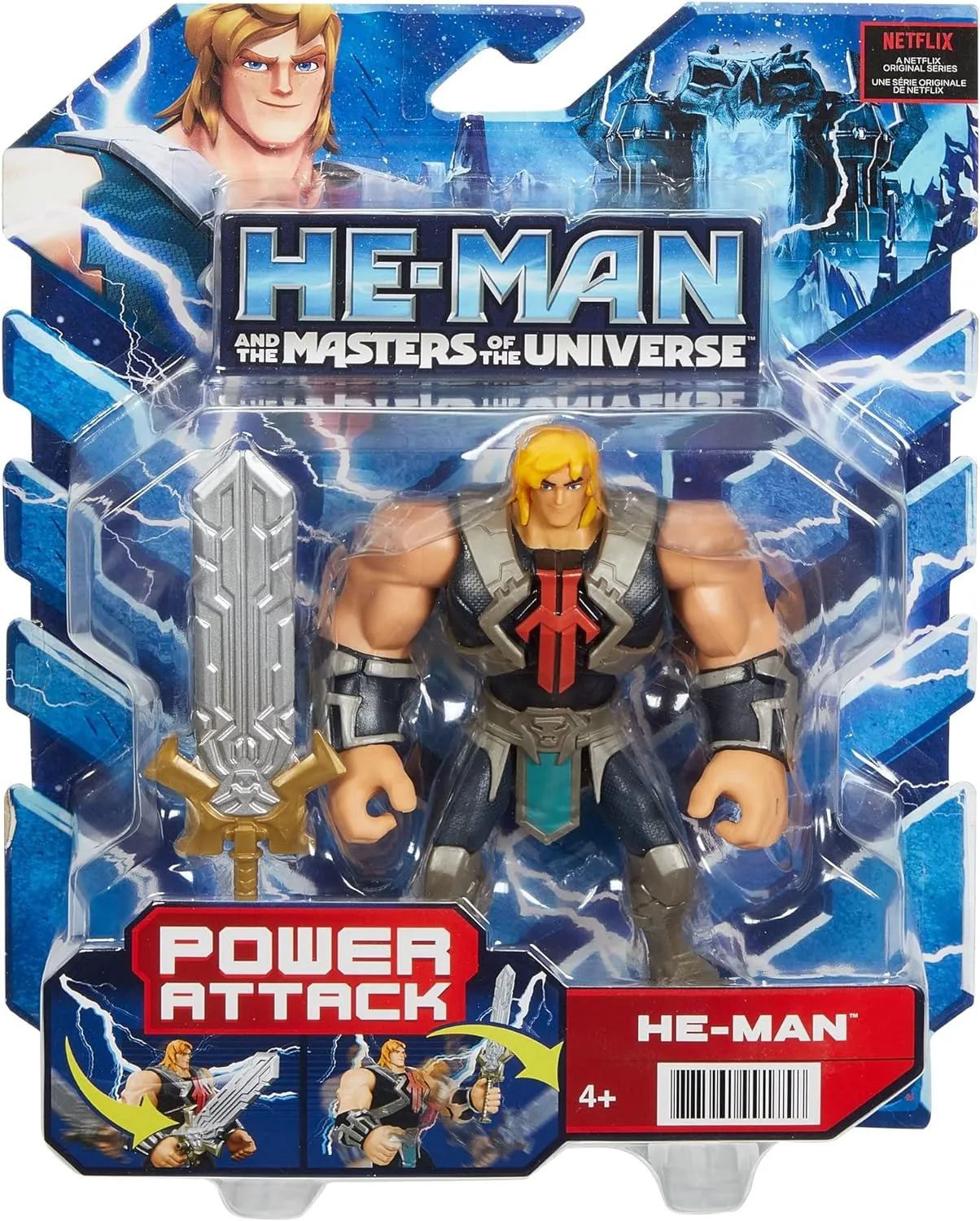 Mattel HBL66 - Masters of the Universe Actionfigur - He-Man Power Attack (14cm)