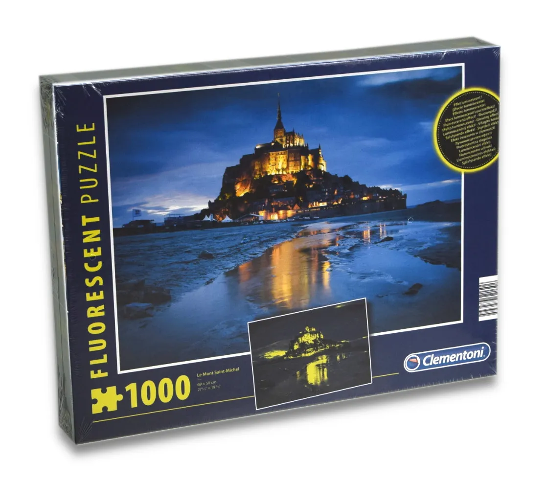 Clementoni 97239 -  Puzzle - Le Mont Saint-Michel (fluoreszierend, 1000 Teile)