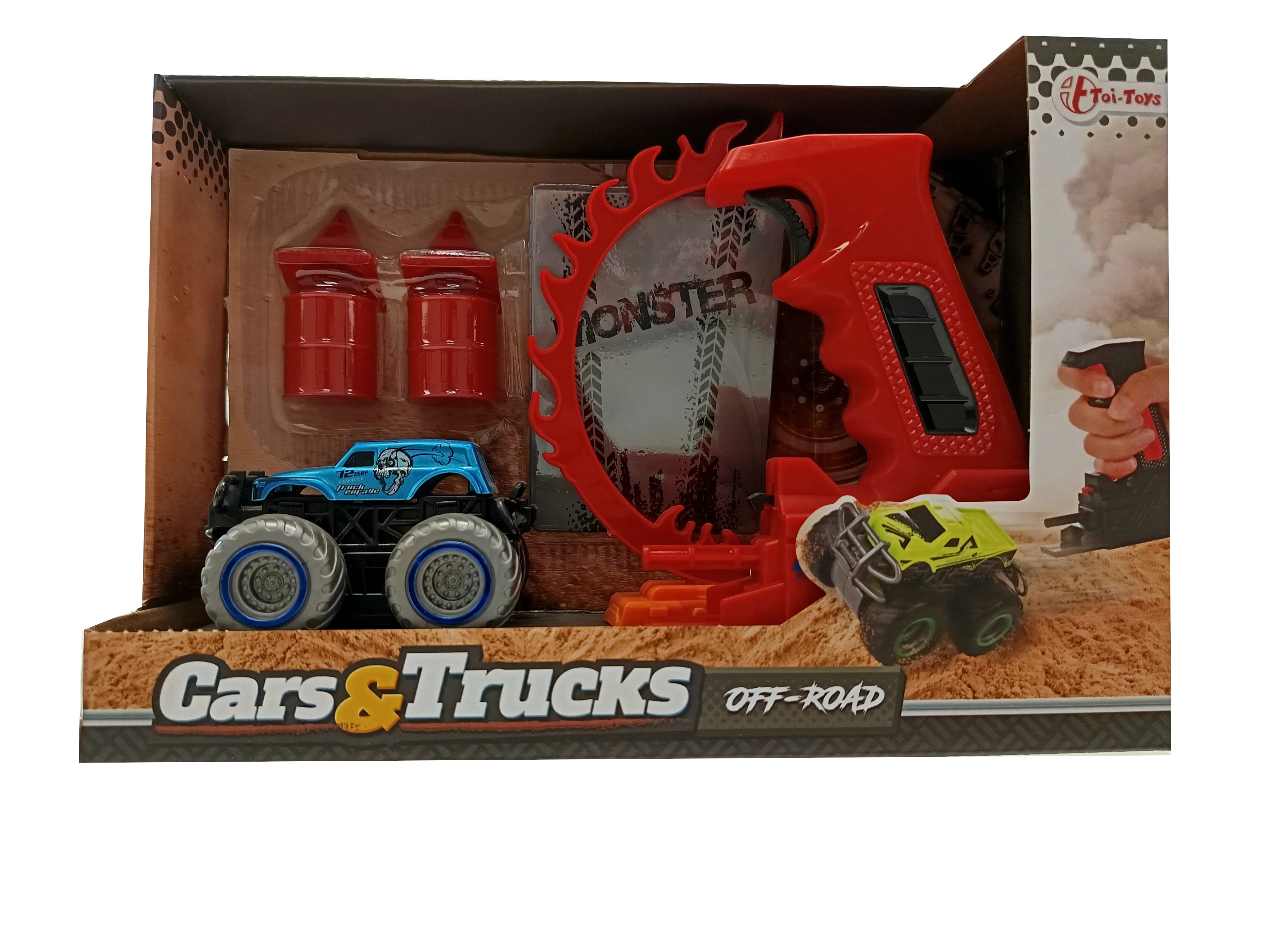 Toi-Toys 20658Z - CARS_TRUCKS Set -Raupe Monster Truck + Shooter