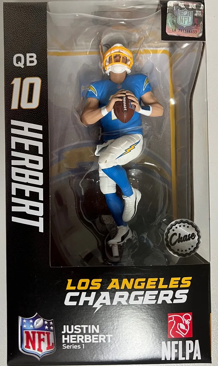 NFL Sammelfigur Series 1 - Justin Herbert (Los Angeles Chargers) [15cm] CHASE VERSION