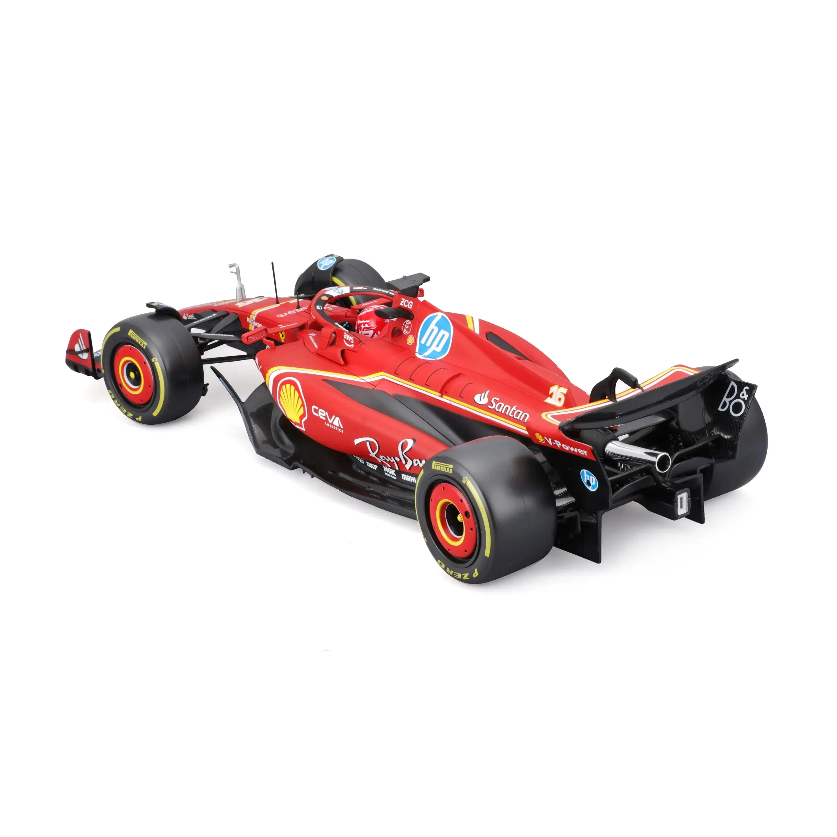 Bburago 18-16815L - Modellauto - F1 Ferrari SF-24, Imola Version Leclerc #16 2024 (Maßstab 1:18)