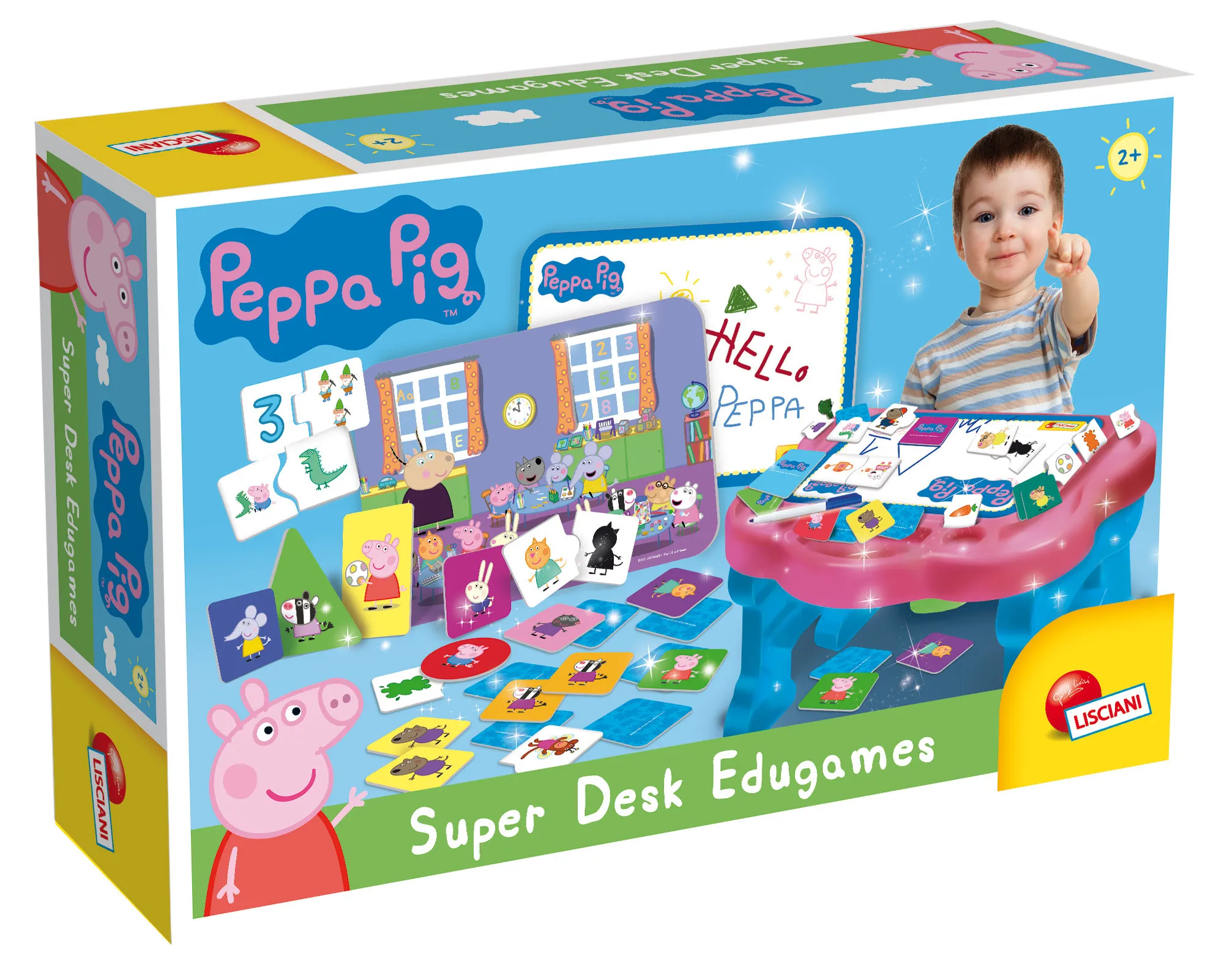 Lisciani 89208 - Peppa Wutz Super Desk Edugames Lerntisch mit Spielen