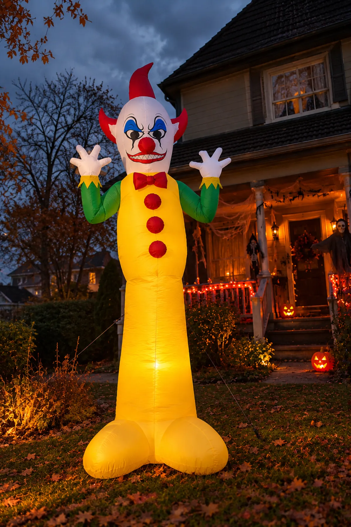 Smiffys 52914 - Halloween Dekoration - Aufblasbarer Clown für den Außenbereich (3m)