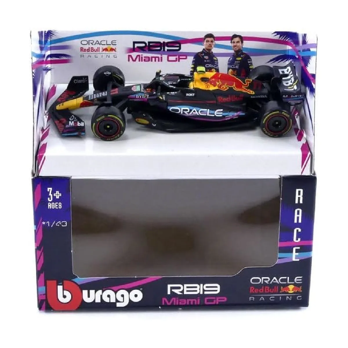 Bburago 18-38082P1 - Modellauto - F1 Red Bull RB19 '23 #11 Perez Miami GP (Maßstab 1:43)