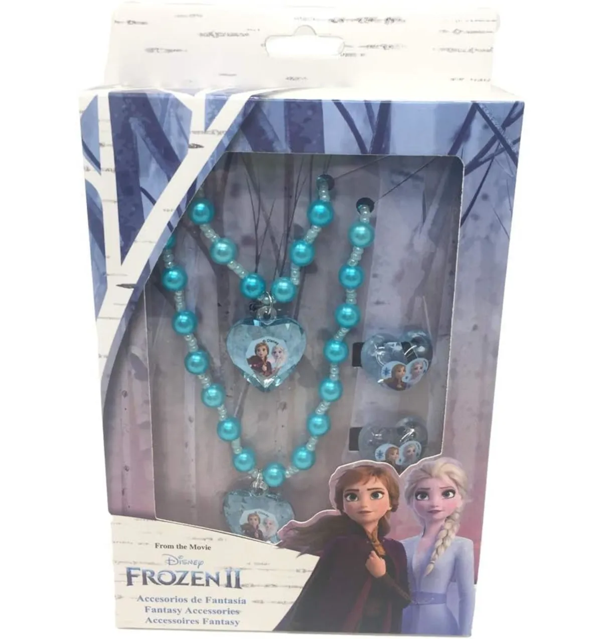 Frozen / Die Eiskönigin Accessoires Set 4-teilig (Kette, Armband, 2 Ringe)