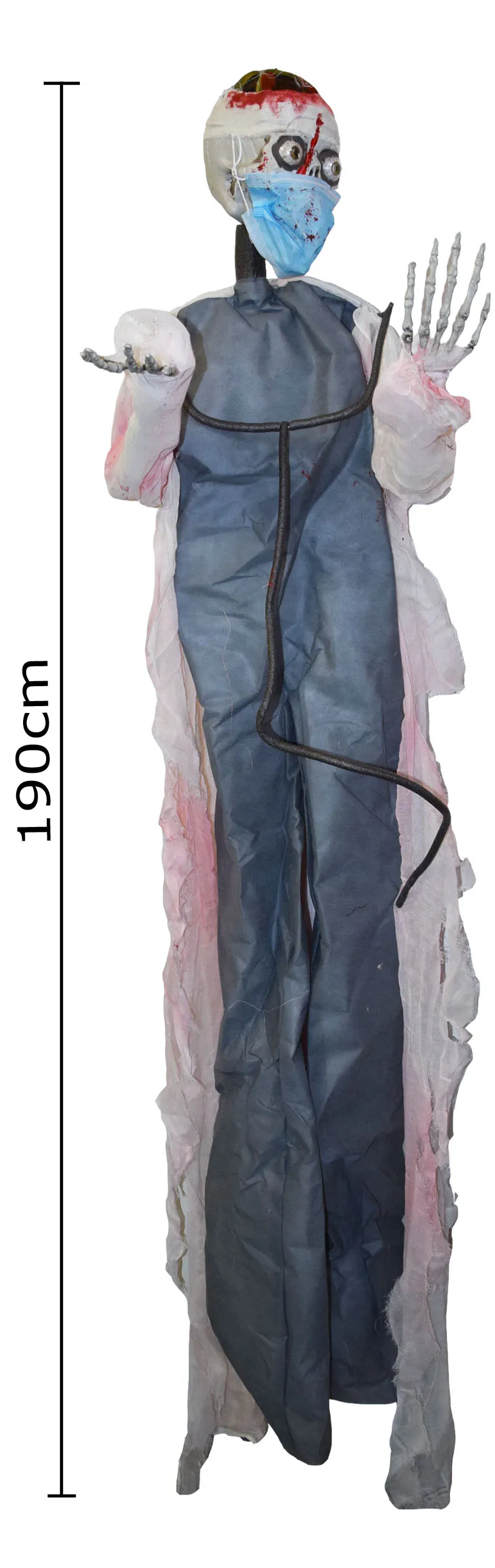 Halloween - Horrorfigur mit Leuchtfunktion - Horror-Chefarzt Dr. Ripper (190cm)