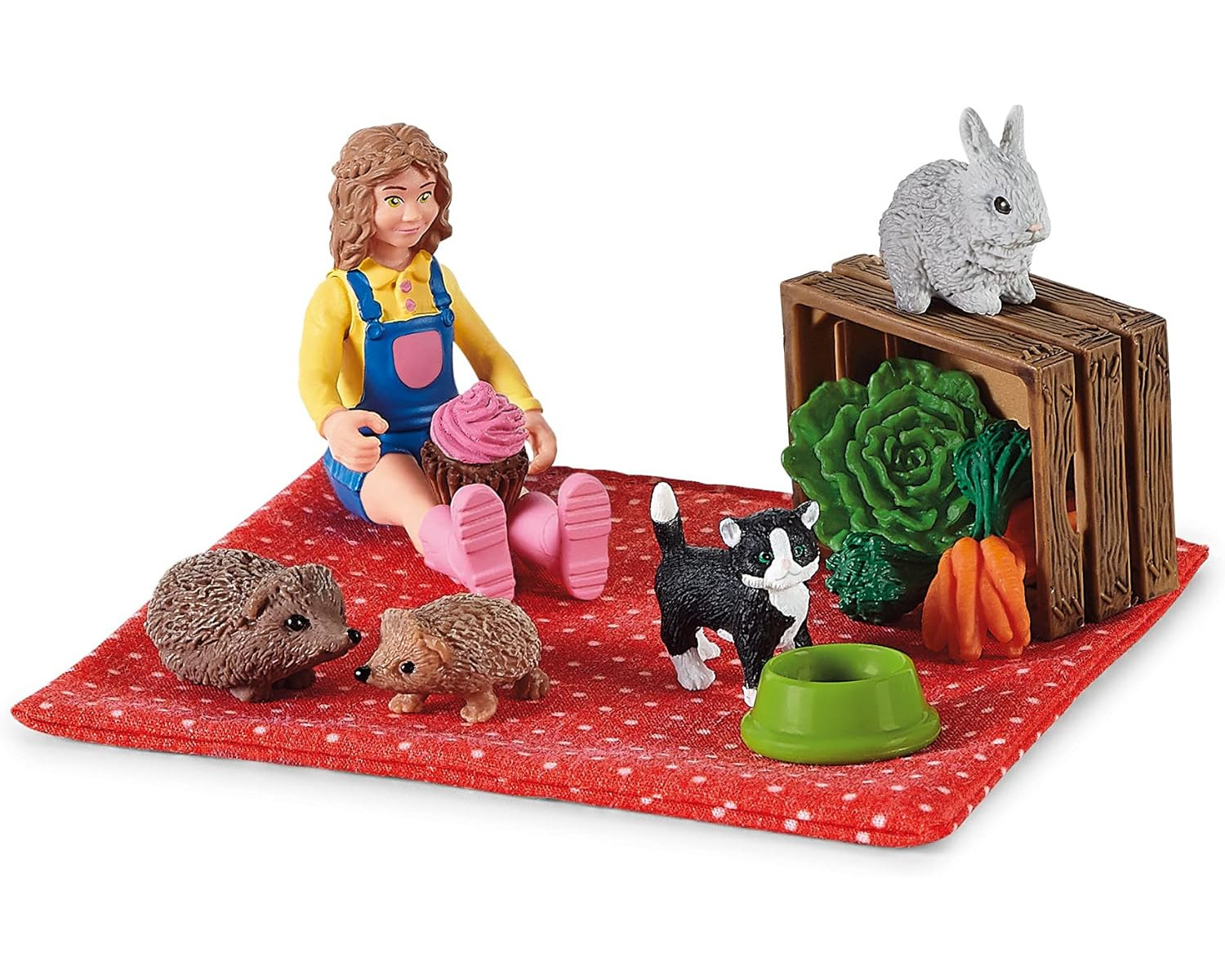 Schleich Farm World Set - Tierarztbesuch auf dem Bauernhof + Picknick mit kleinen Haustieren