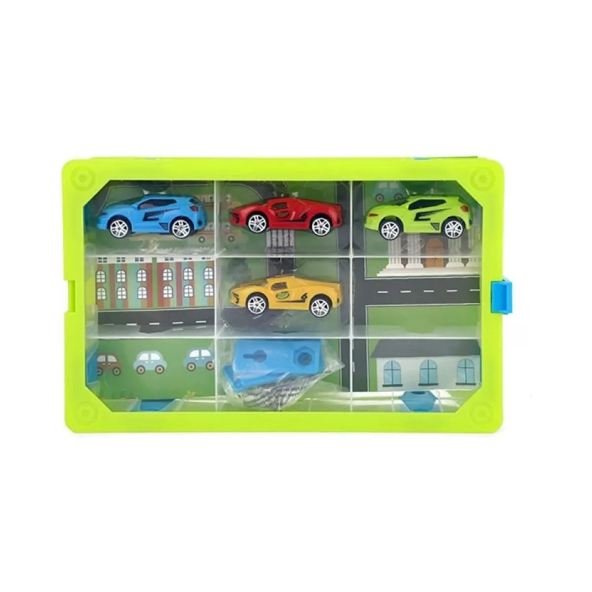 Toi-Toys 20745A - Turbo Racers Sammelkoffer mit 4 Rallye Autos