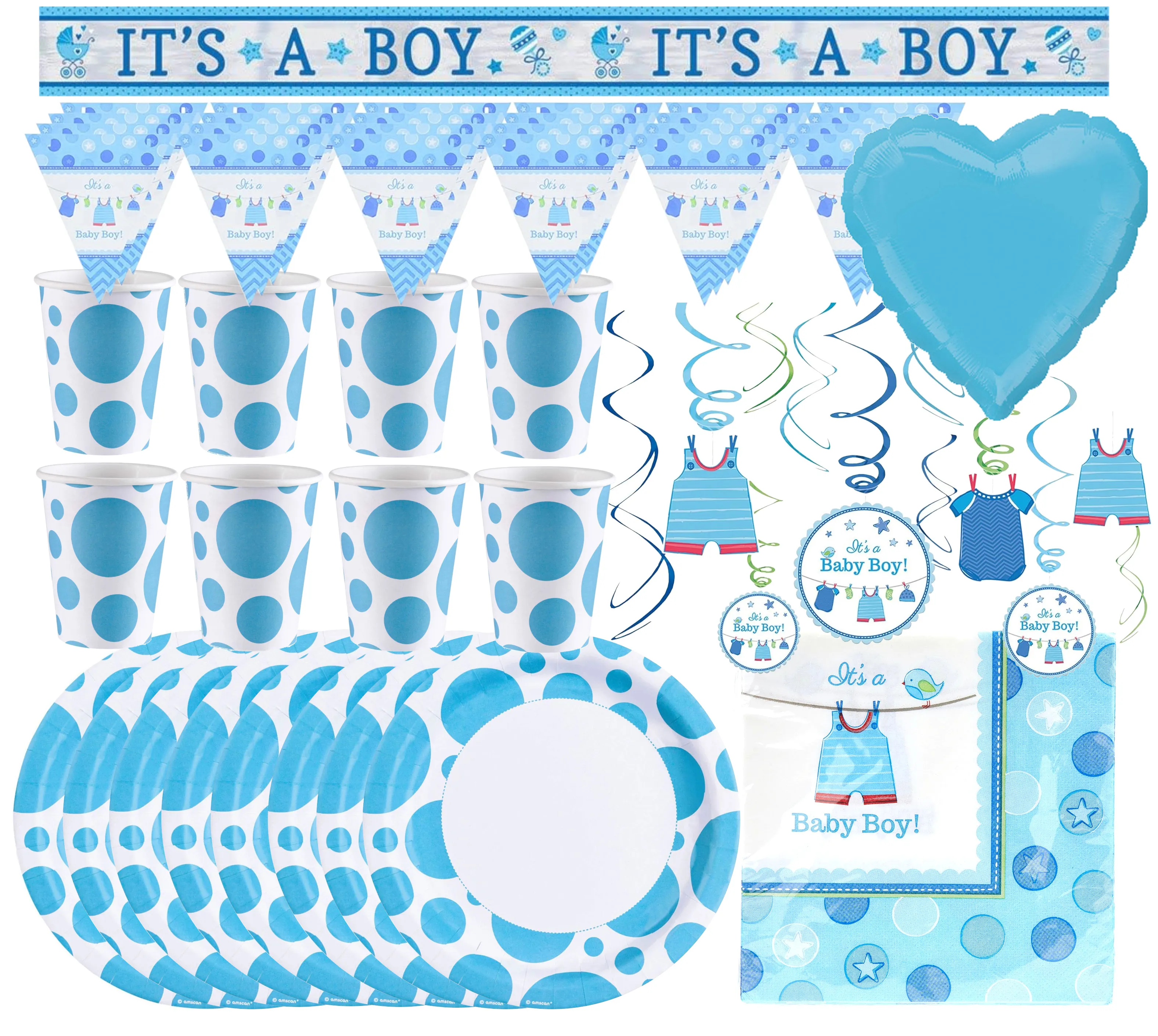 Babyparty-Set - It's a Boy (47-teilig)