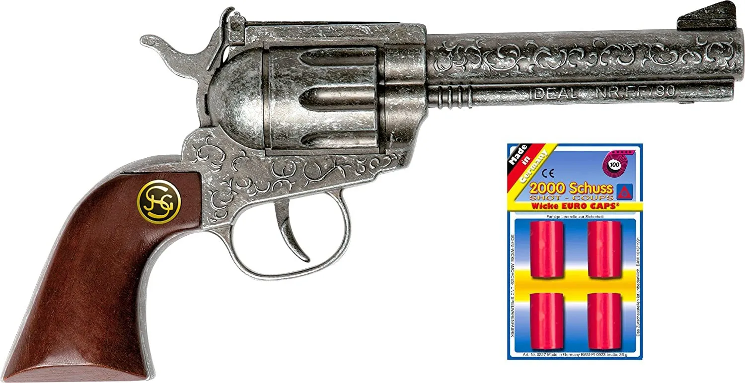 Schrödel 406 0109 - Spielzeugpistole - Marshall antik mit Holzgriff, 100 Schuss