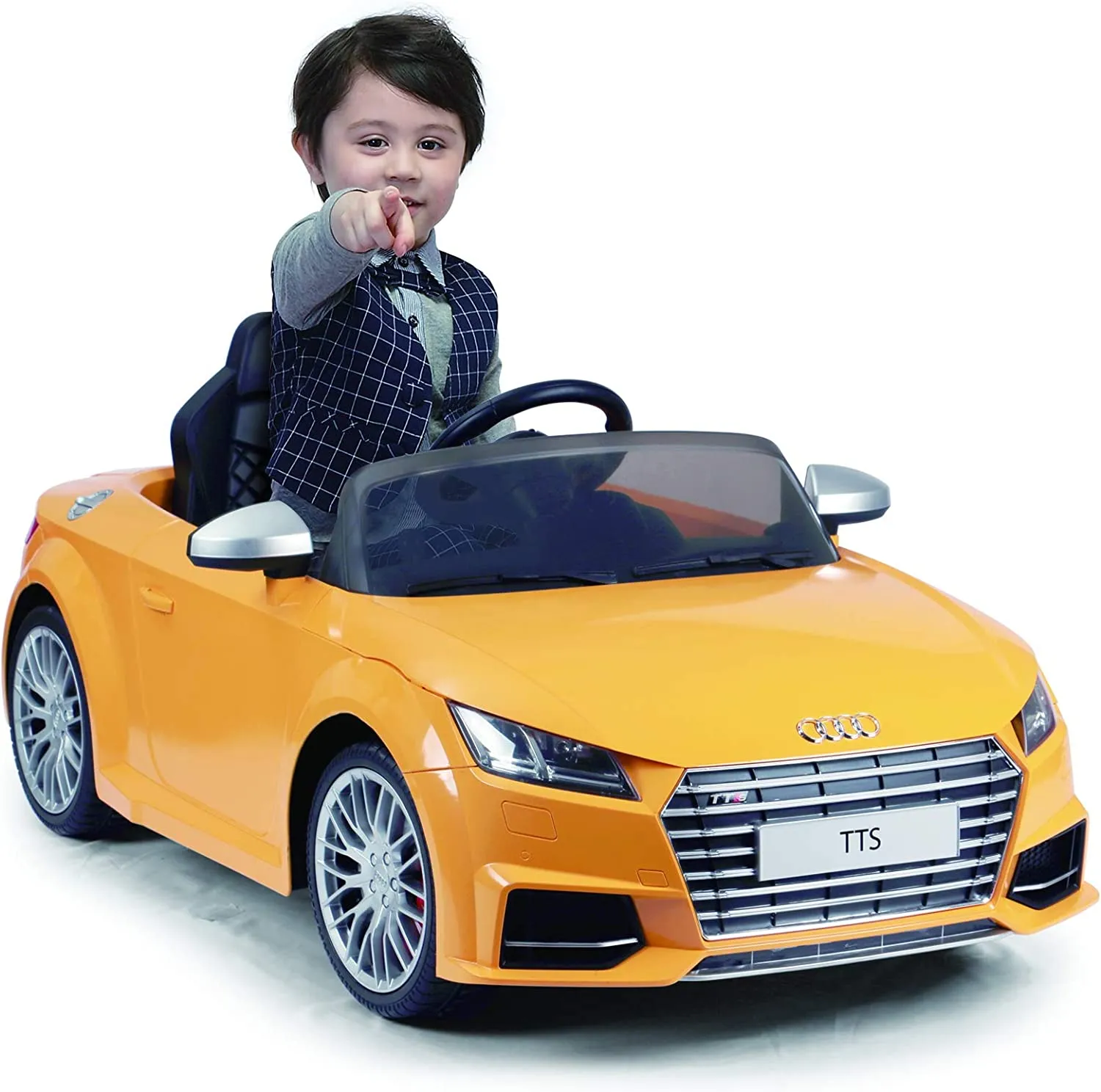 Rastar - Ride-On Elektroauto für Kinder - Audi TTS Roadster (gelb)