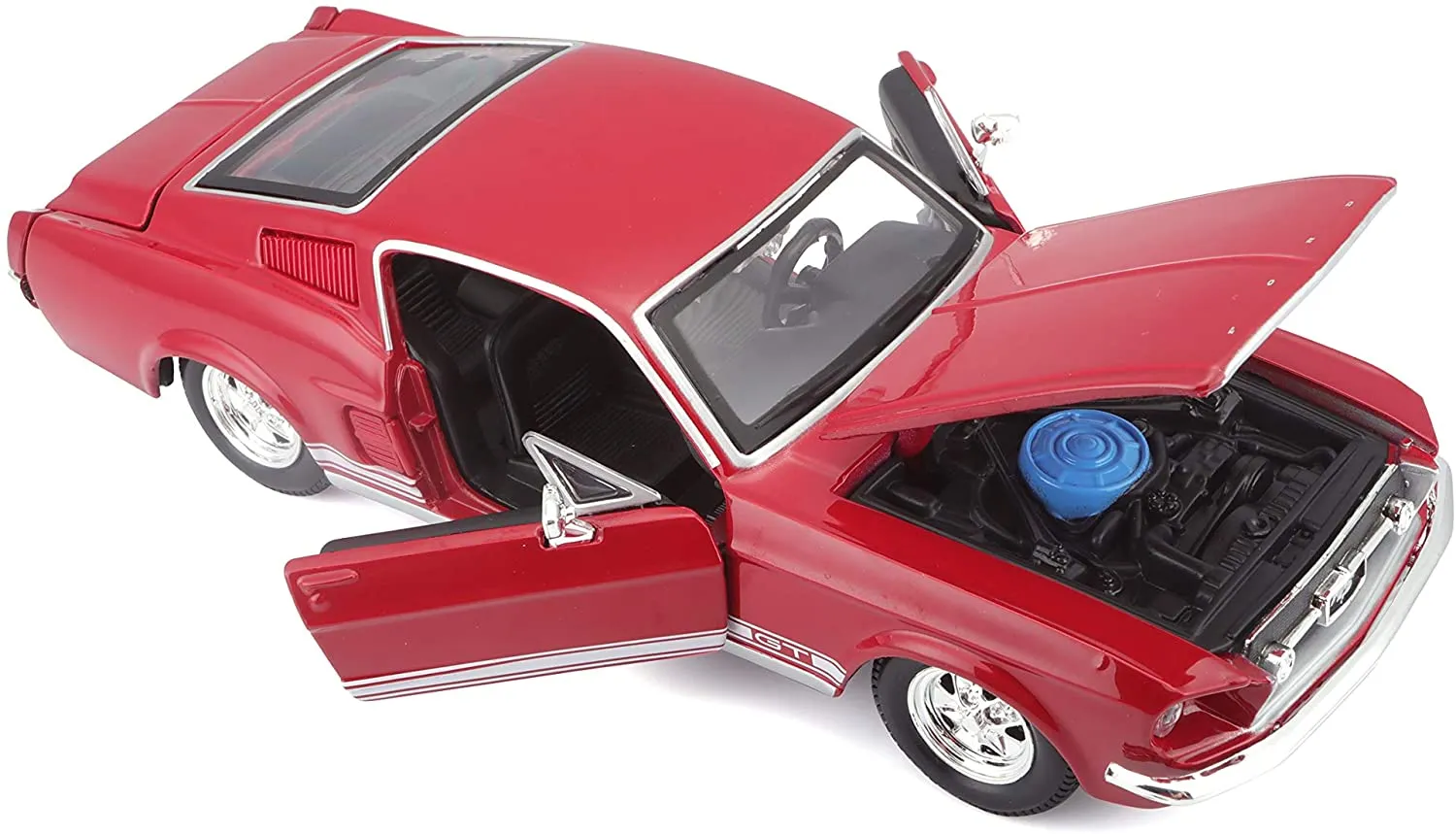 Maisto 31260 - Modellauto - Ford Mustang GT '67 (rot, Maßstab 1:24)