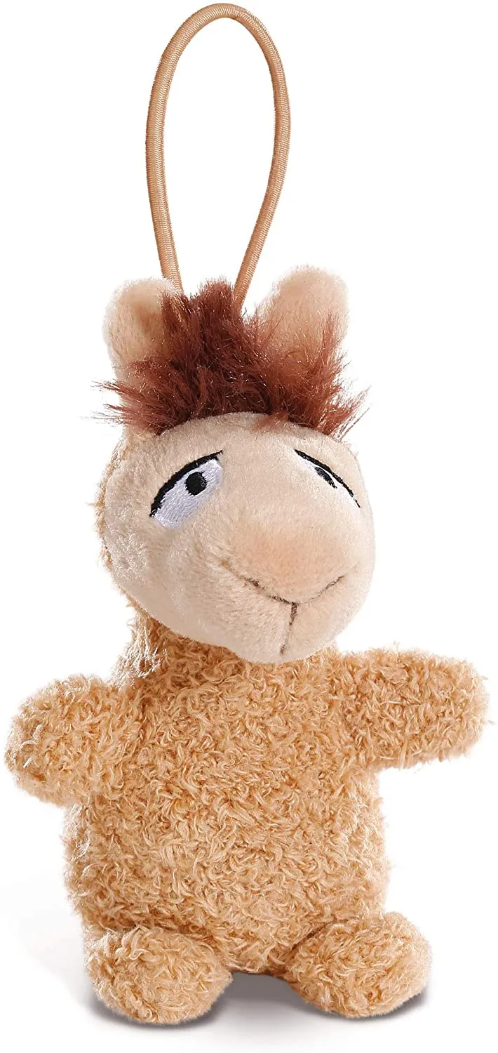 NICI LED Plüsch-Handtaschenanhänger Lama Luis (braun, 9cm)