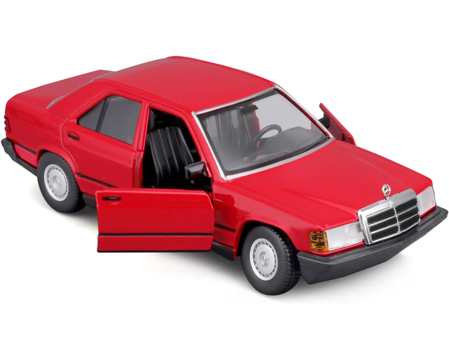 Bburago 18-21103 - Modellauto - Mercedes 190E ´87 (rot, Maßstab 1:24)