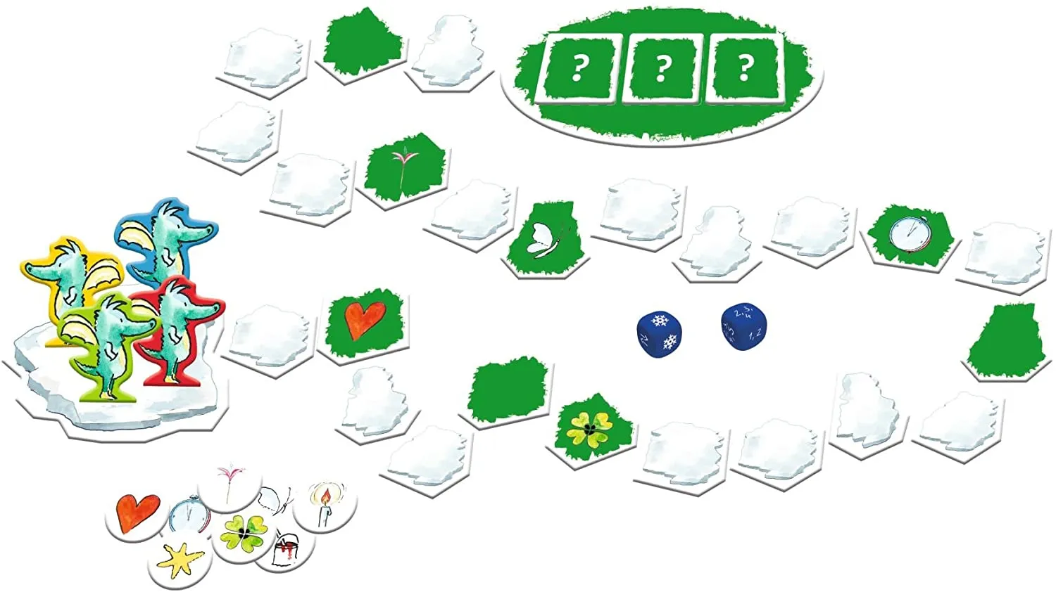 Tabaluga Spiele 3er Set (Die große Reise, Mau Mau, Wer versteckt sich hier?)