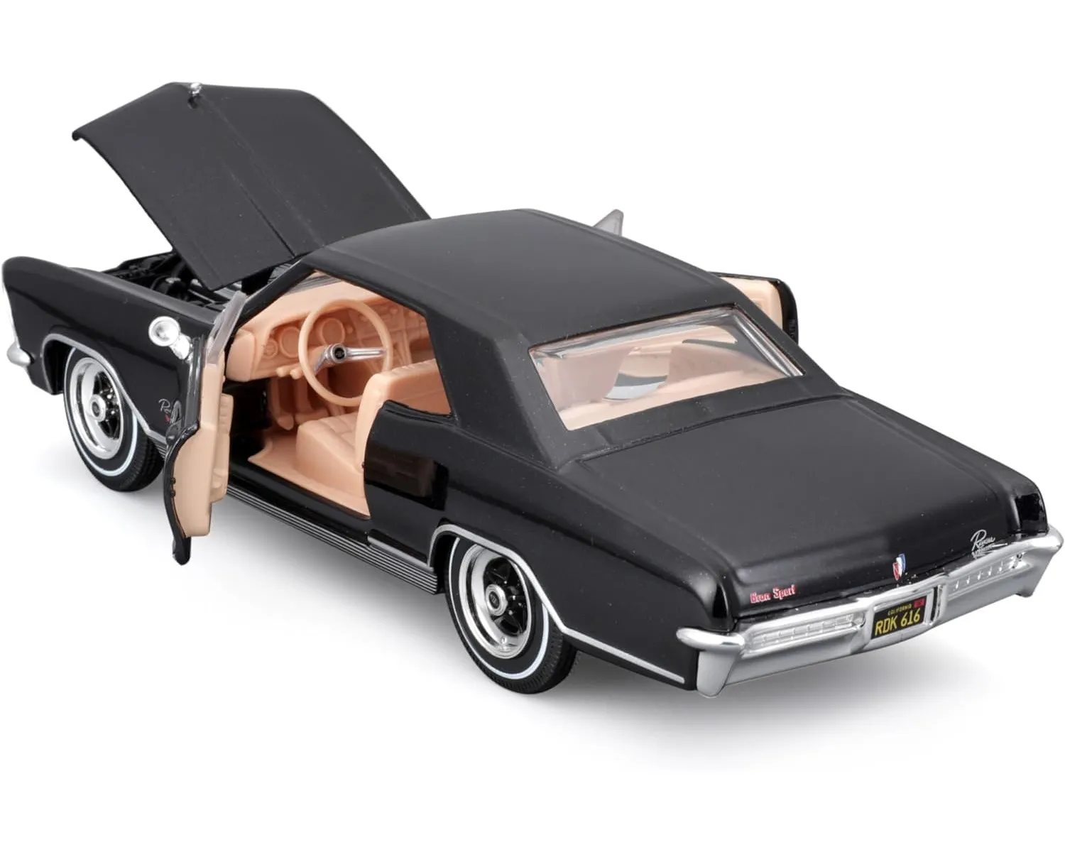 Maisto 31214 - Modellauto - Buick Riviera (schwarz, Maßstab 1:24)