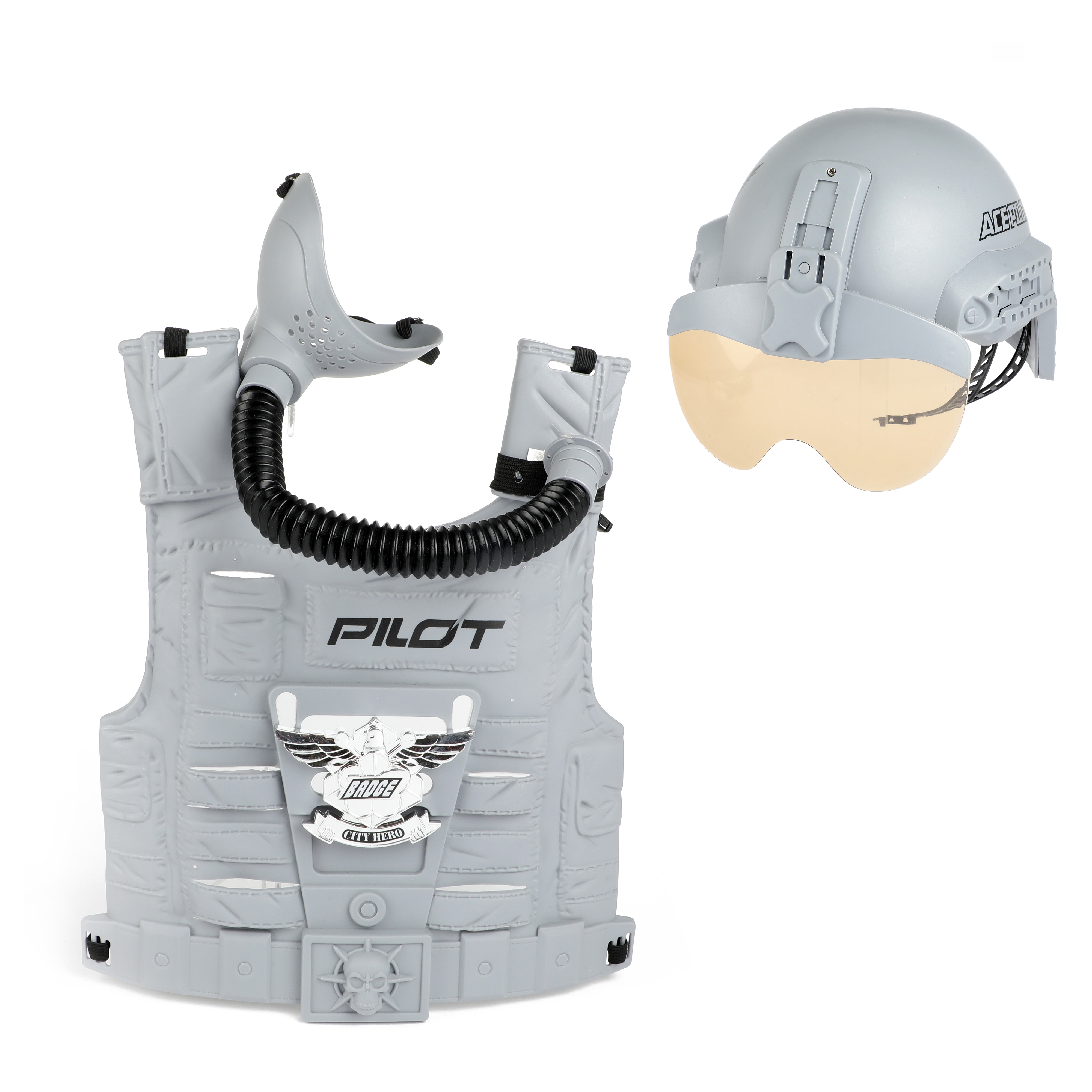 Toi-Toys - Verkleidungsset Kampfpilot, mit Helm und Weste