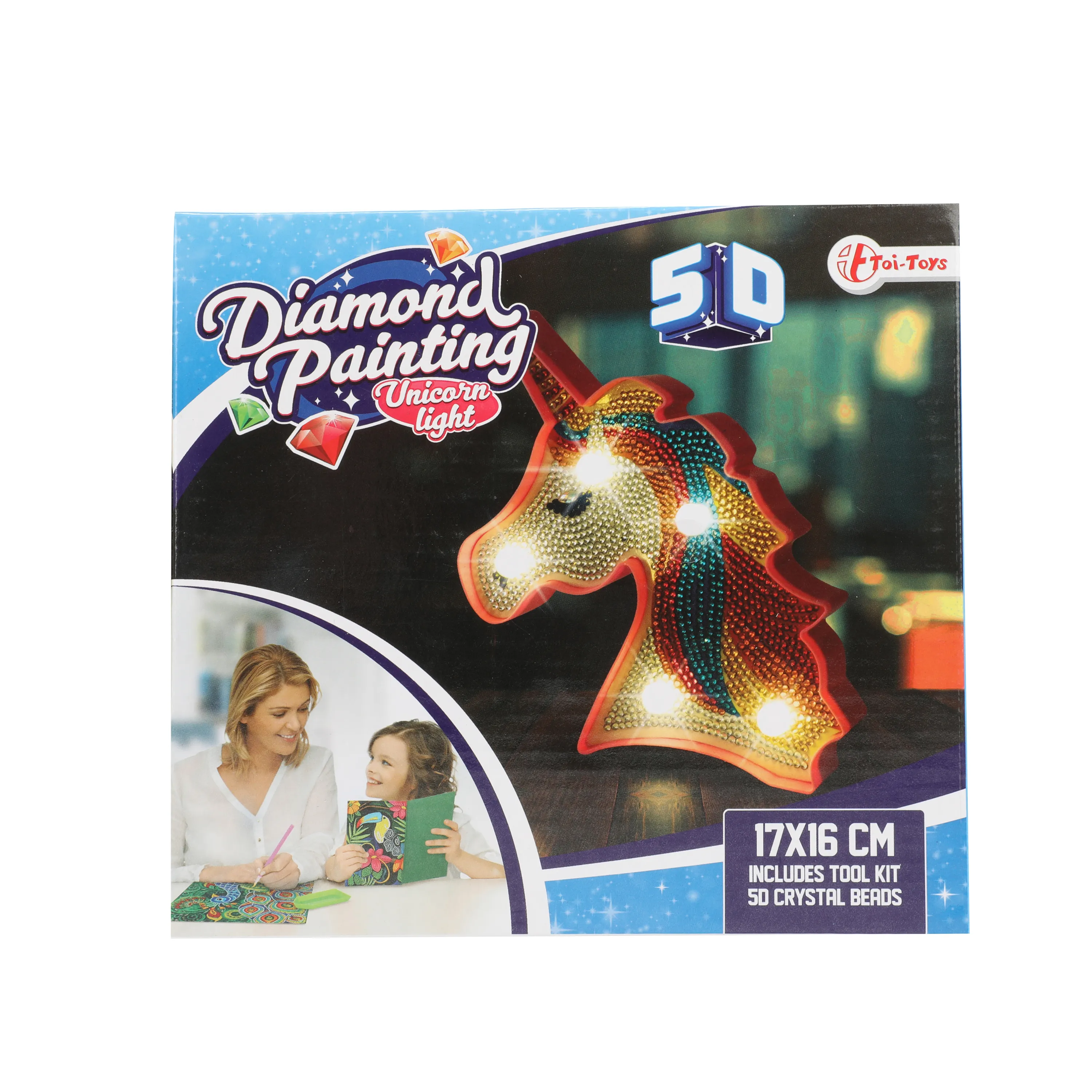 Toi-Toys 46655A - DIY - Diamant - Einhornlampe (5D)