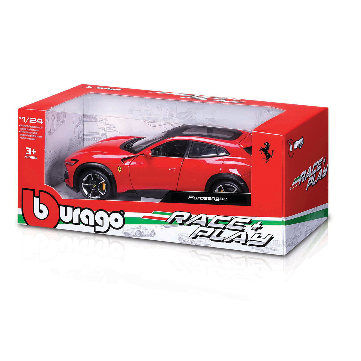 Bburago 18-26030 - Modellauto - Ferrari Purosangue (rot, Maßstab 1:24)
