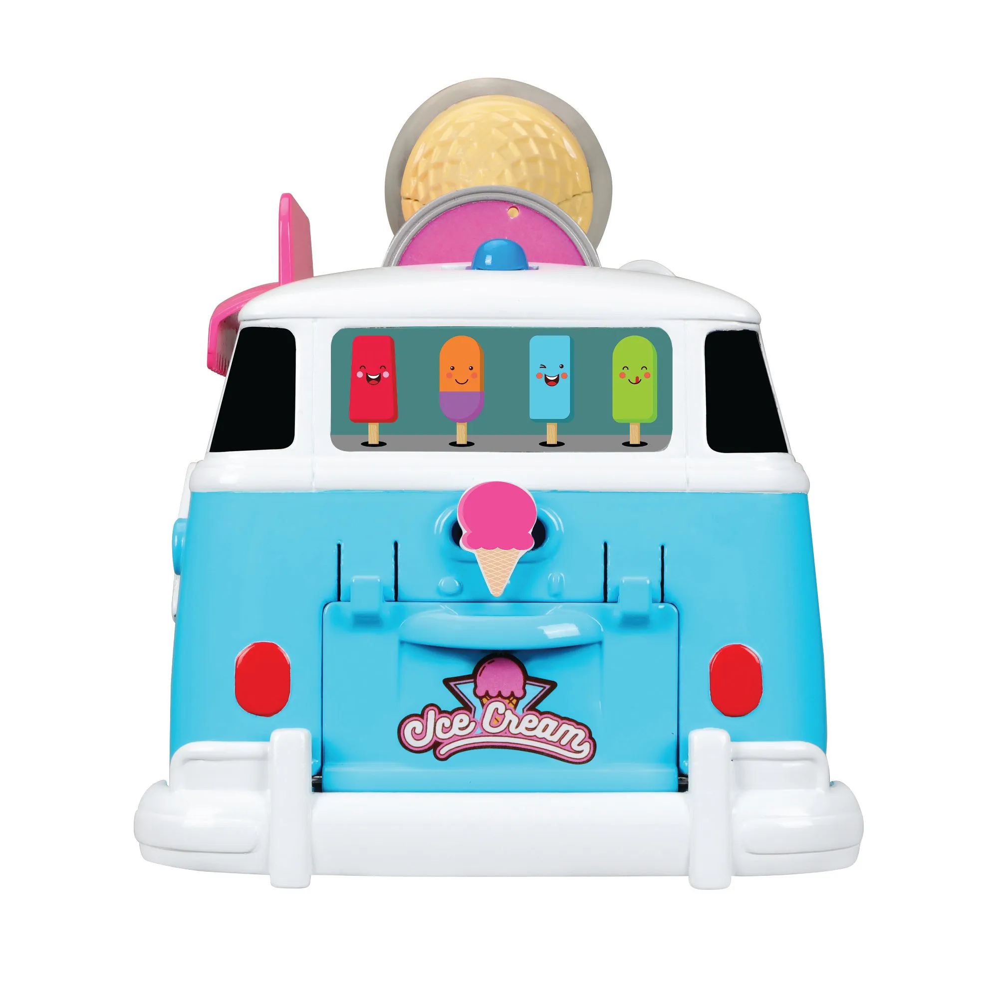 BB Junior - Spielzeugauto - Volkswagen Magic Ice Cream Bus (blau, 20cm)