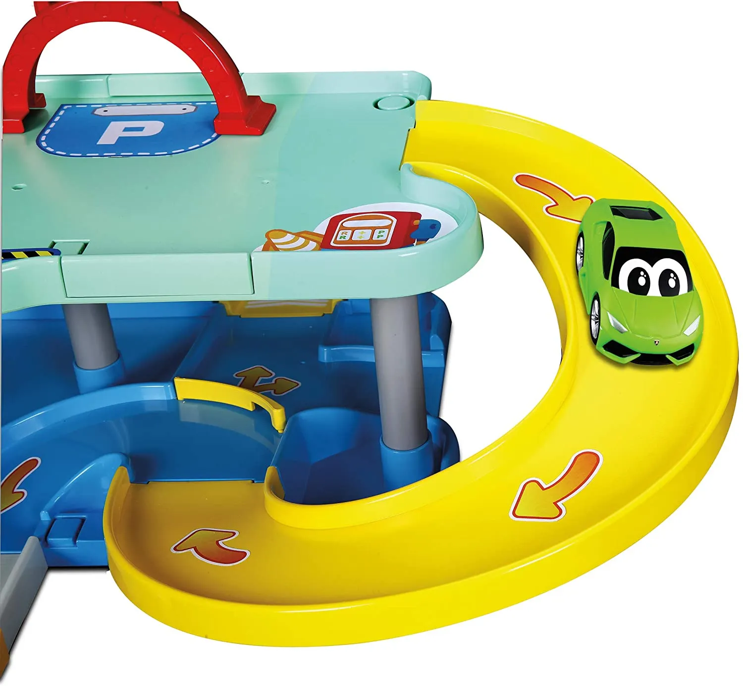 BB Junior - Parkhaus Spielset - My 1st Tune Up Garage inkl. VW New Beetle Spielzeugauto (B-Ware / Verpackung beschädigt)