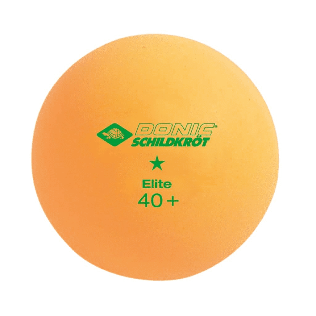 Tischtennisball 1-Stern Elite Poly, 6er Pack, weiß/orange