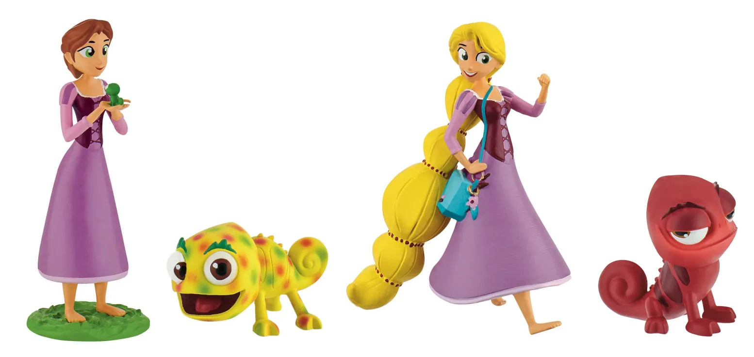 "Rapunzel - neu verföhnt" Figuren 7cm 4er Set (2x Rapunzel, 2x Pascal)