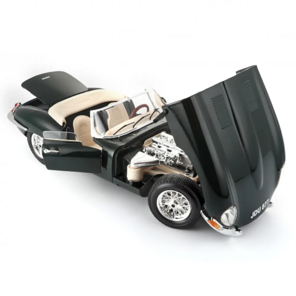 Bburago 18-12046 - Modellauto - Jaguar E-Type Cabriolet (grün, Maßstab 1:18)