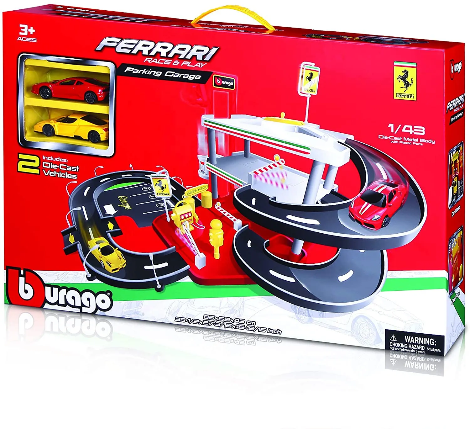 Bburago 18-31204 - Ferrari Parkhaus inkl. 2 Fahrzeugen