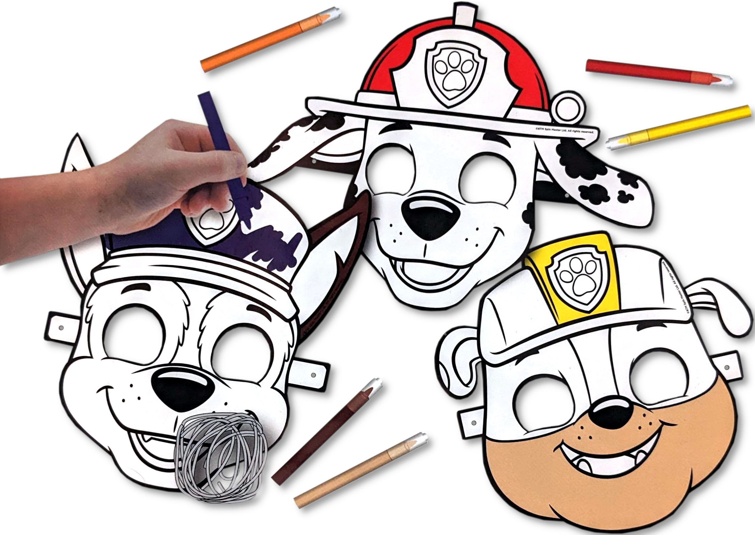 Spin Master - Paw Patrol - 3 Masken beflockt + Filzstifte Spin Master - Paw Patrol - 3 Masken beflockt + Filzstifte