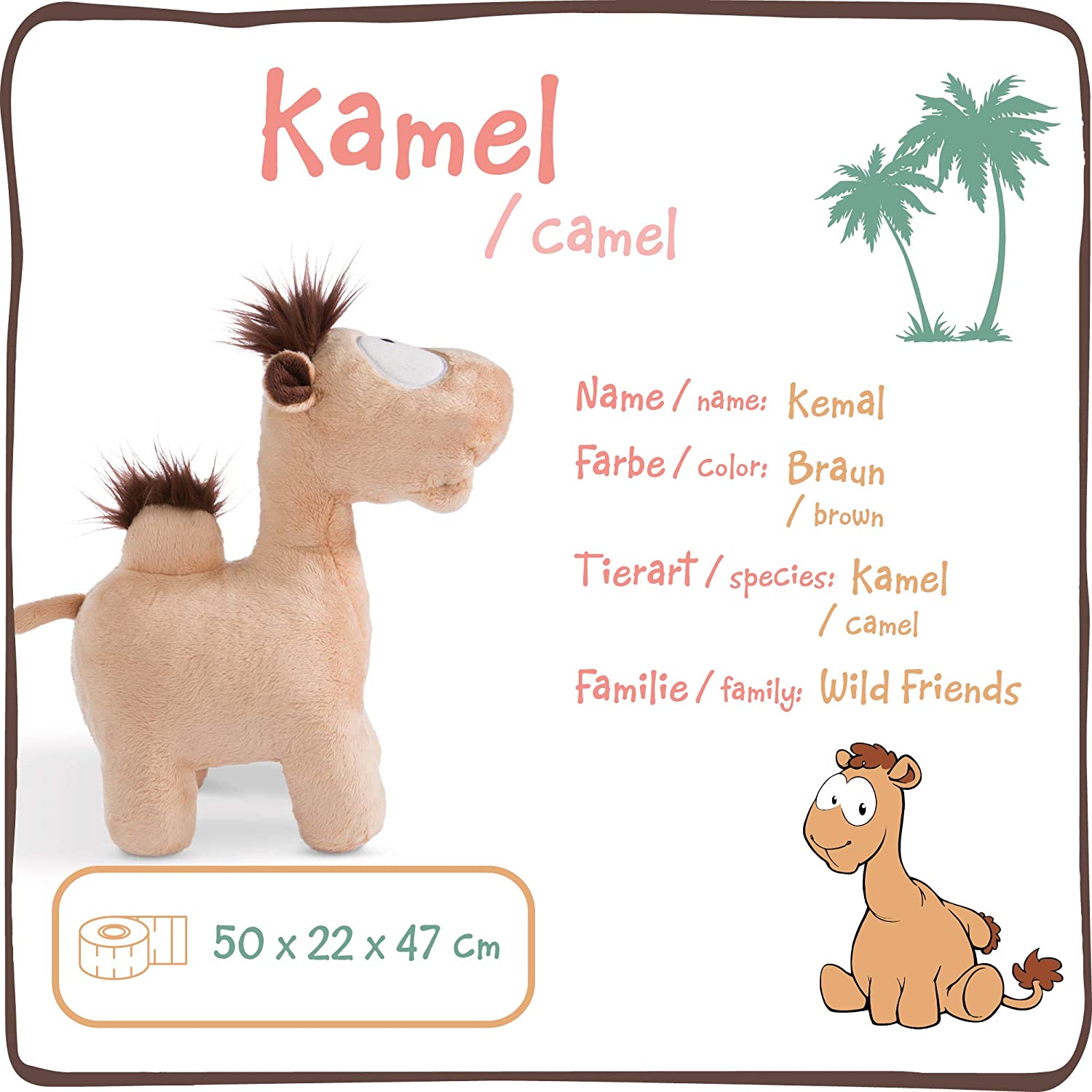 NICI - Plüschtier - Kemal das Kamel (50cm)